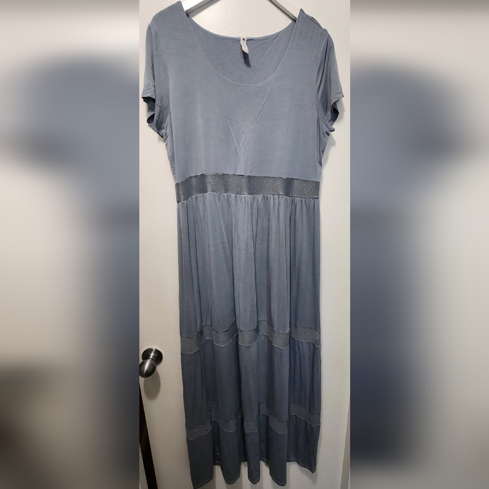 Cable & Gauge Soft Gray Maxi Dress (Size XL)
